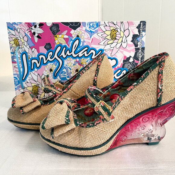 NIB Irregular Choice Mutiny Wedge Heels - Size EU 36 - Picture 2 of 6